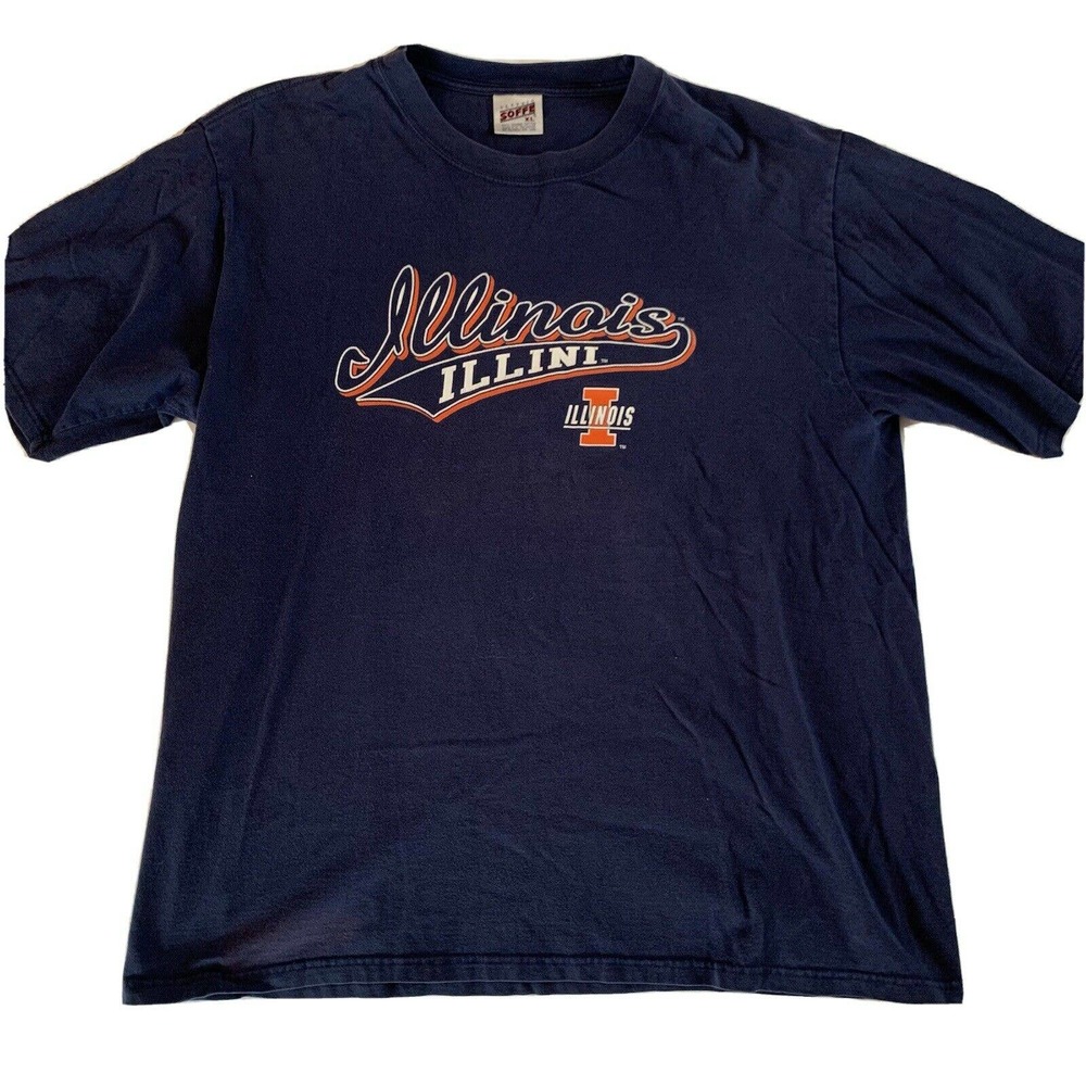 Soffe Navy Blue Illinois Illini Graphic T-Shirt